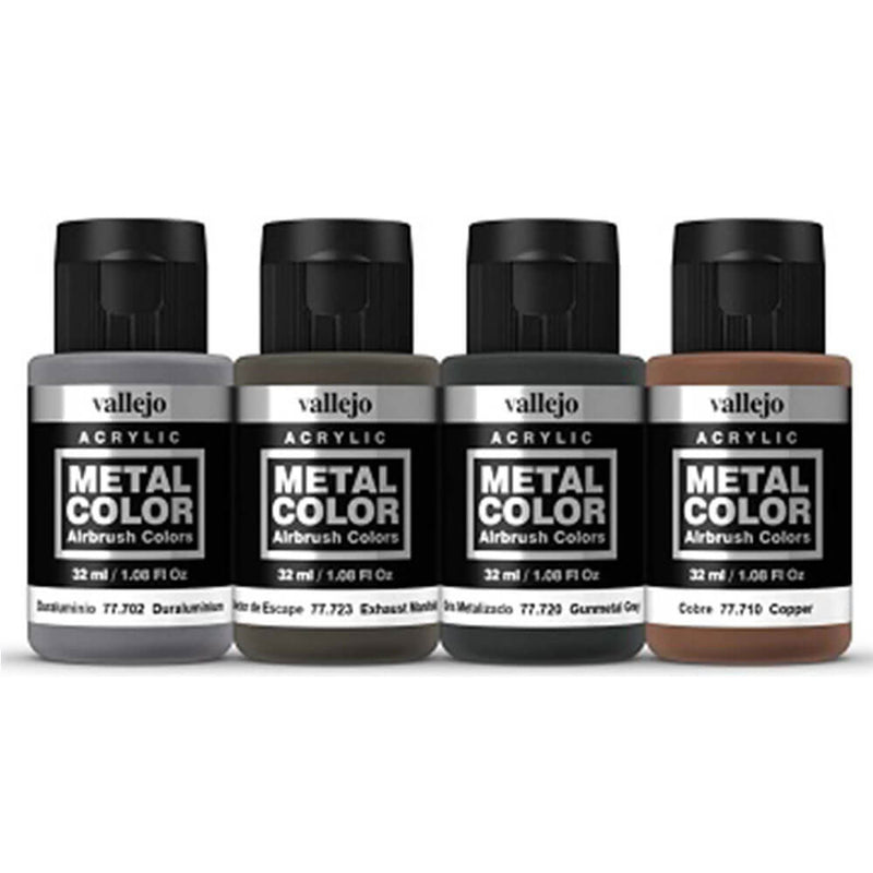 Vallejo Metal Color 4pcs Conjunto de tintas acrílicas