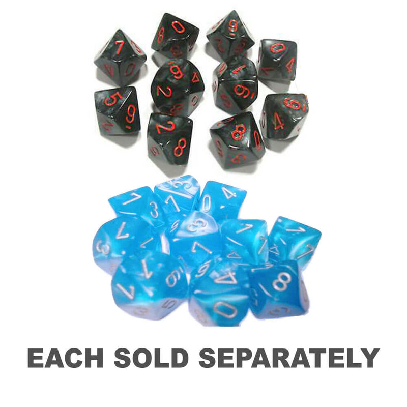 Chessex D10 Polyhedral 10-Die Velvet Set