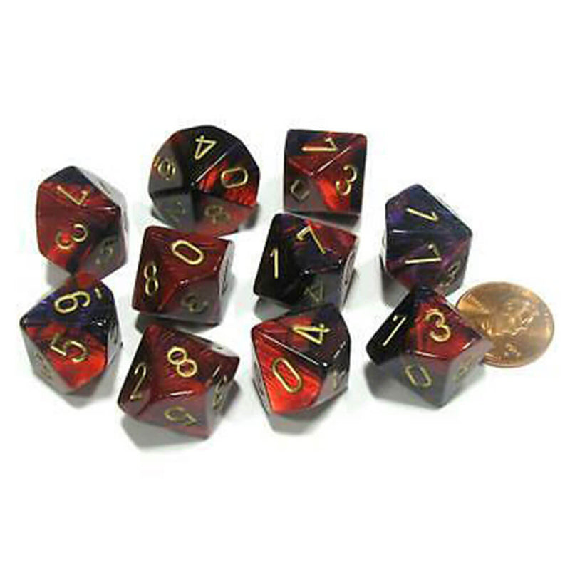 Conjunto de Gêmeos Poliússicos de 10 mortos de Chessex D10