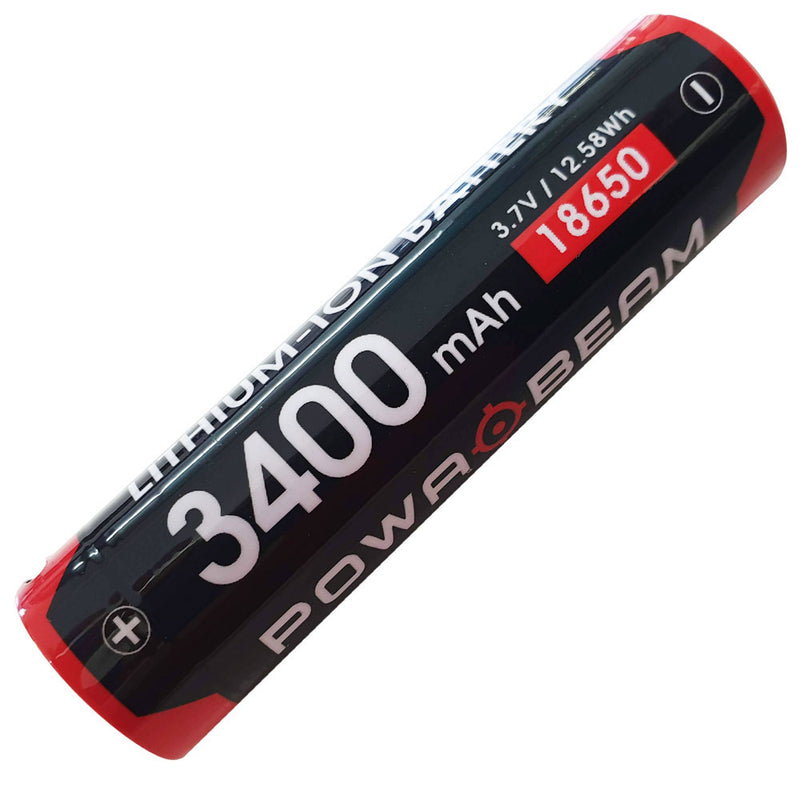 Batería de linterna recargable USB Powa Beam 18650