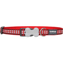  Collar para perro con diseño de huesos reflectantes (rojo)