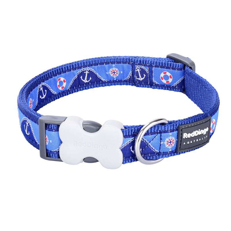 Collar de perro náutico (azul marino)