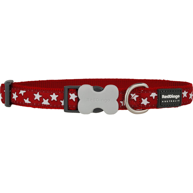 Collier de chien avec design étoile (rouge)