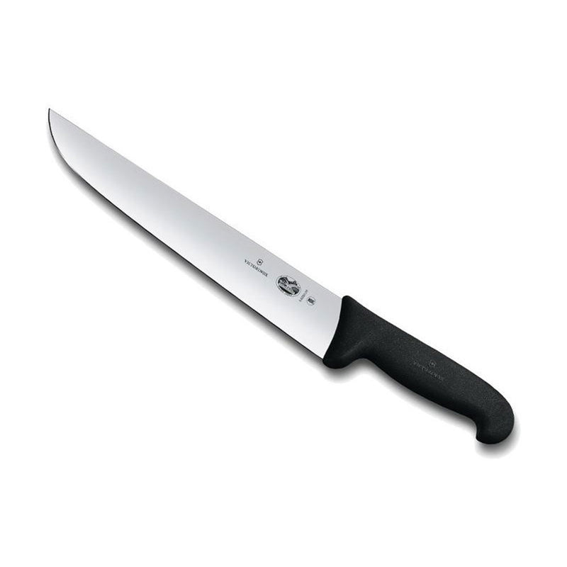  Cuchillo de carnicero con hoja recta y Fibrox (negro)