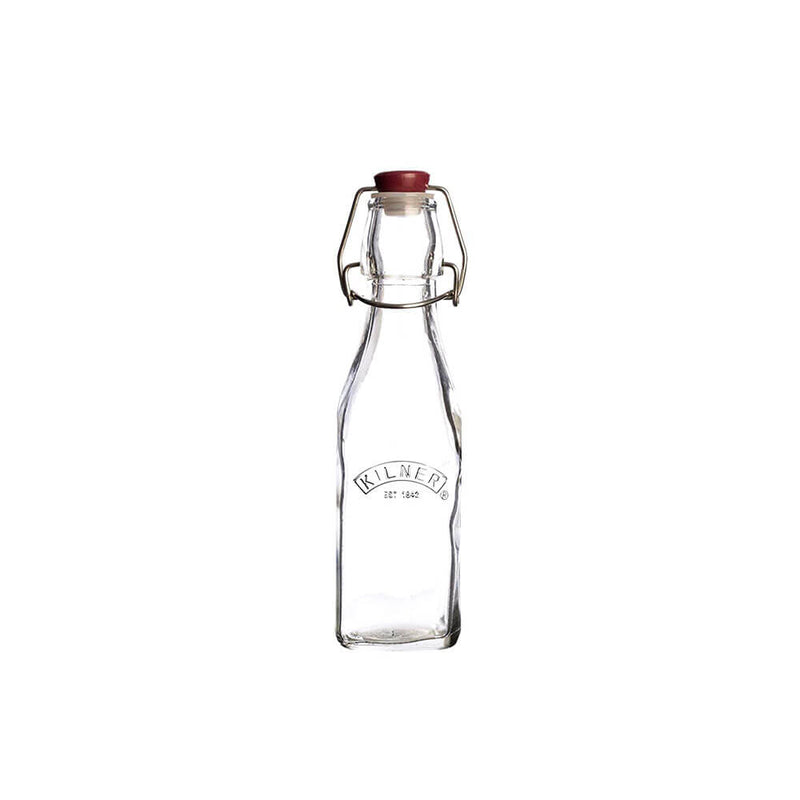 Botella de vidrio cuadrada con tapa de clip Kilner