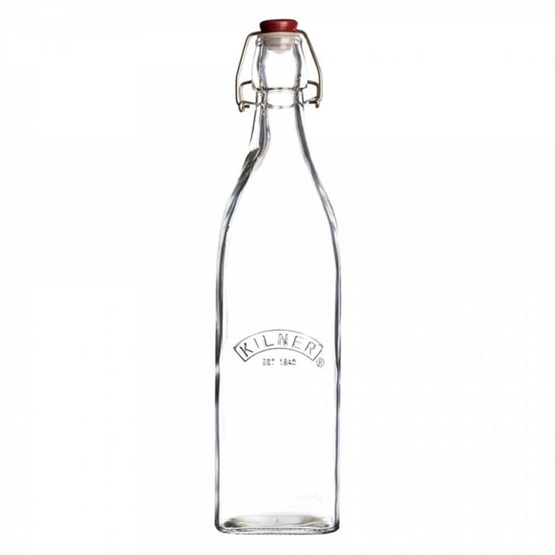  Botella de vidrio cuadrada con tapa de clip Kilner