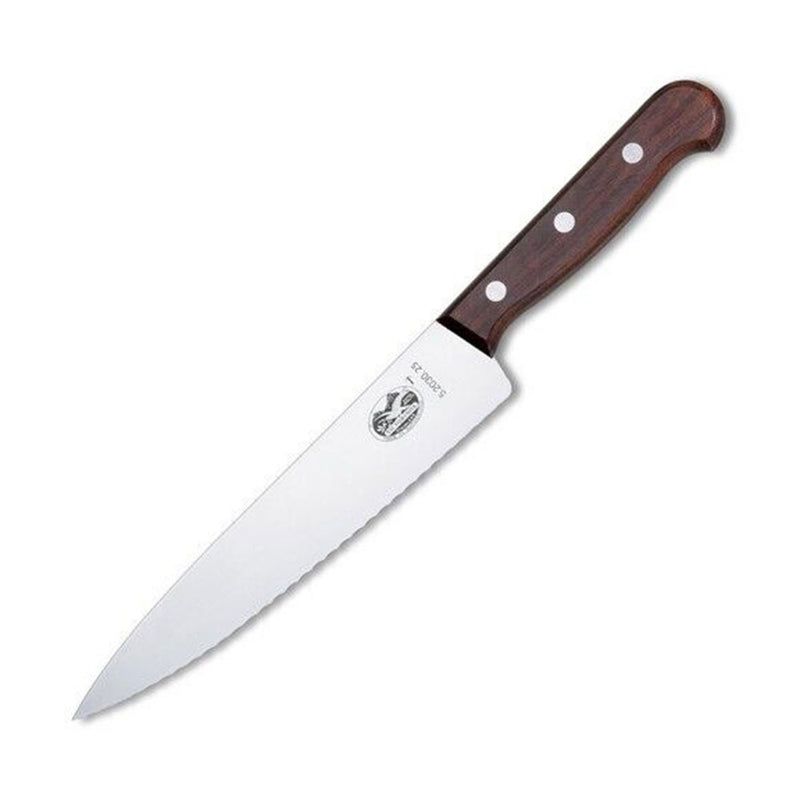  Victorinox Cooks Cuchillo para trinchar con borde ondulado (palisandro)