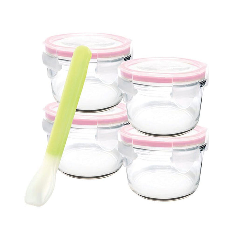 Glasslock Baby Set with Silicone Spoon