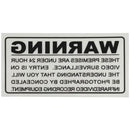 Adesivo de aviso de vigilância