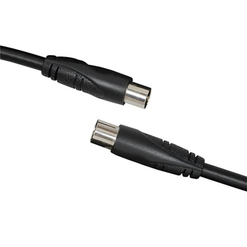 TV Coaxial Plug to Socket Cable (preto)