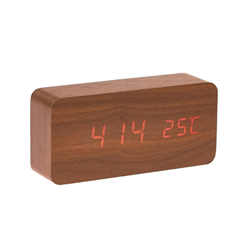 Horloge de table cuboïdes LED avec affichage de la température