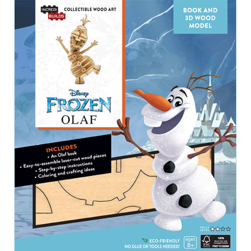 Incredibuilds Disney Frozen Olaf 3D Wood Model and Book