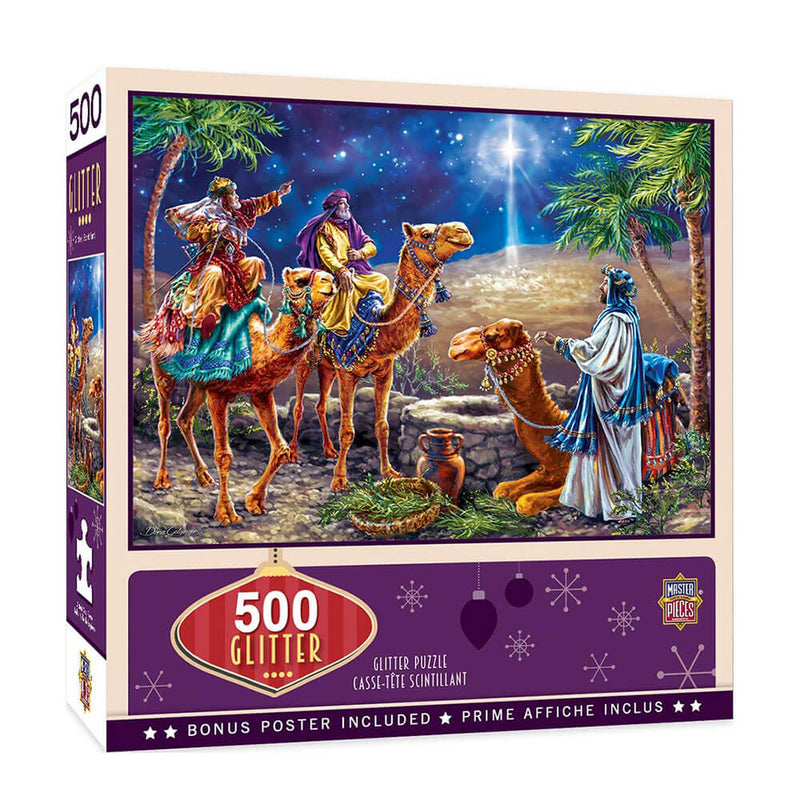  Rompecabezas con purpurina navideña de MP (500 piezas)
