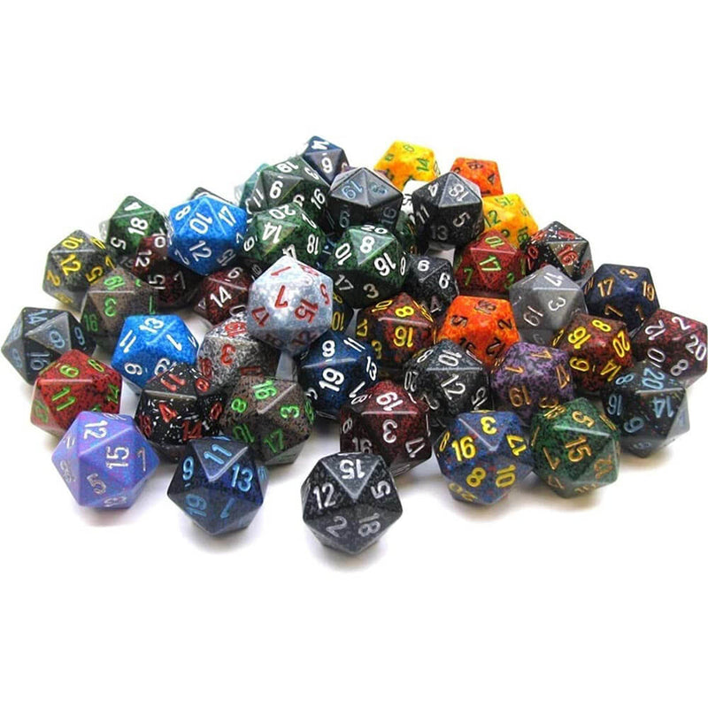  Dados D20 Surtidos Poliédricos Sueltos (50 Dados)