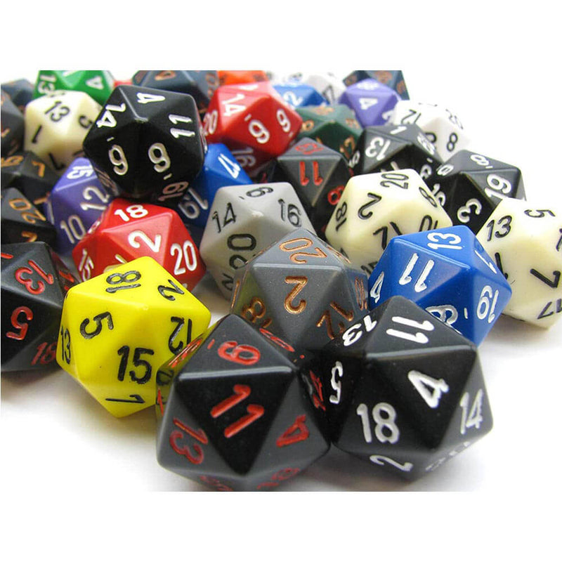 DICE D20 variado poliedral solto (50 dados)