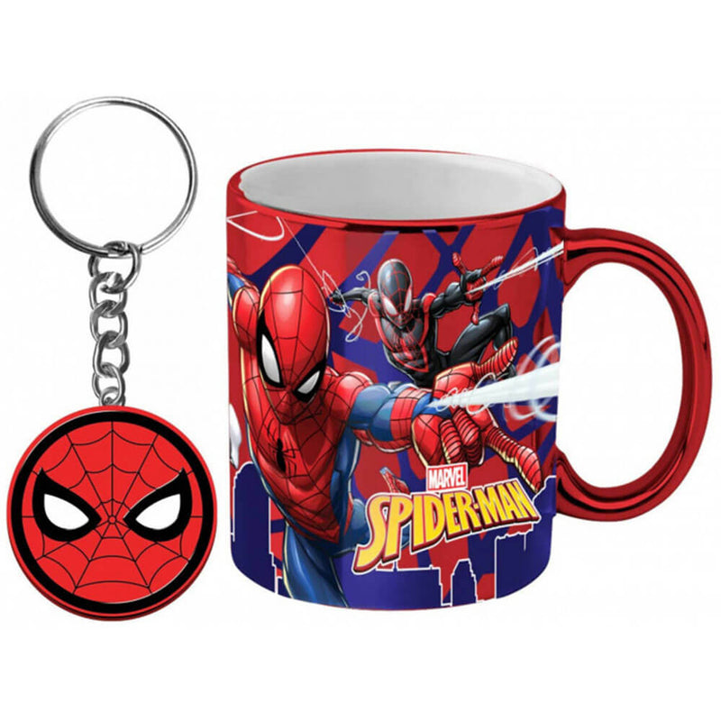  Pack taza de café y llavero Marvel