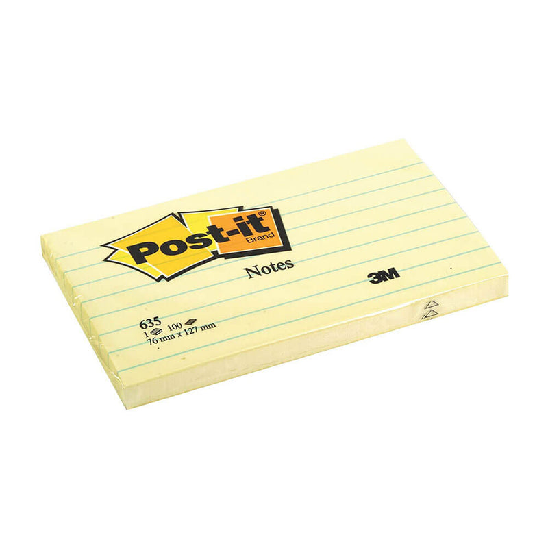  Notas Post-It con rayas amarillas (paquete de 12)
