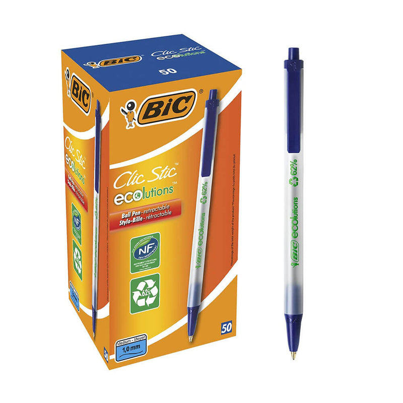 BIC ECOLUTIONS CLIC BOLICPOING PEN 1.0 mm (50pk)