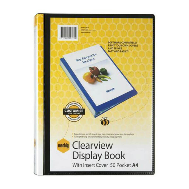  Marbig Display Book Clearview A4 Negro