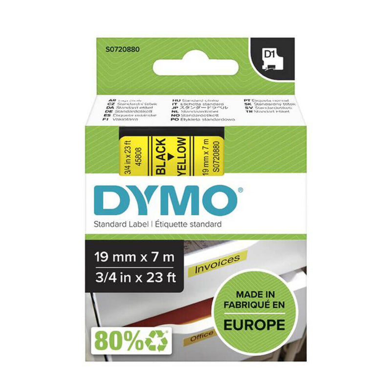 Étiquette de ruban Dymo D1 19 mm x 7 m
