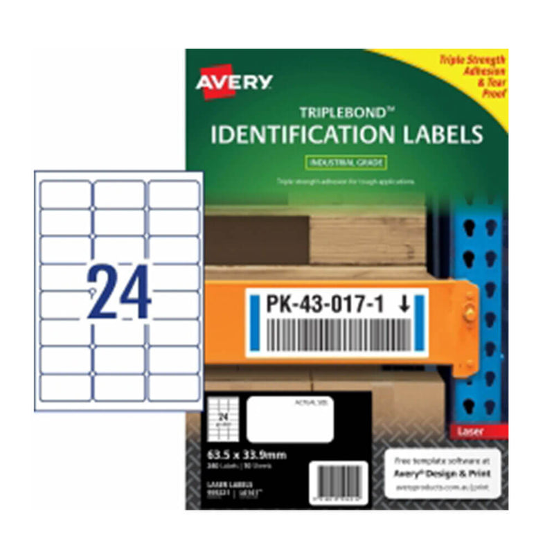 Avery Triplebond Laser Label 10pk