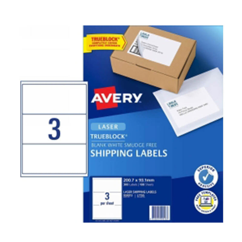 Avery Étiquette d'expédition Blanc 100pk