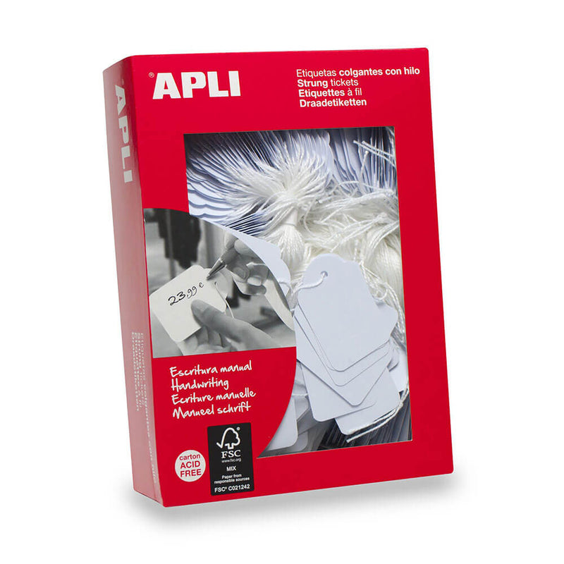APLI Etiquetas de comercialización White 500pk