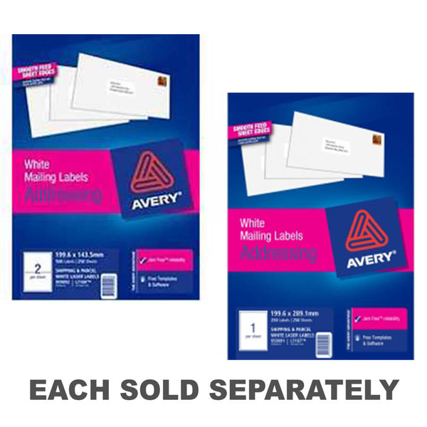 Avery Shipping Laser Label 250pk