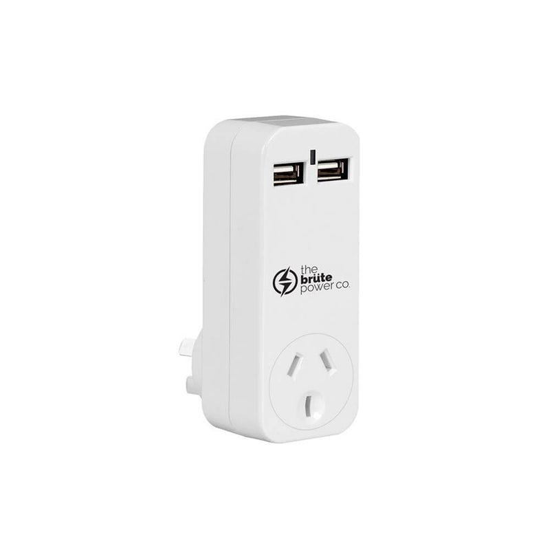 The Brute Power Co. One Socket Adapter (Blanc)