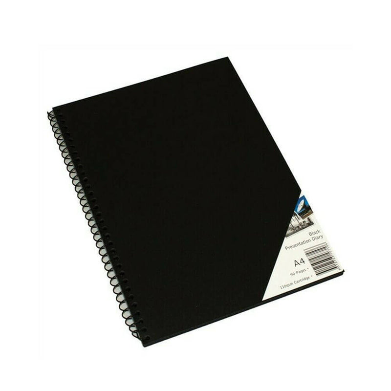 Quill Spiral Visual Art Diary Black Paper (45 feuilles)