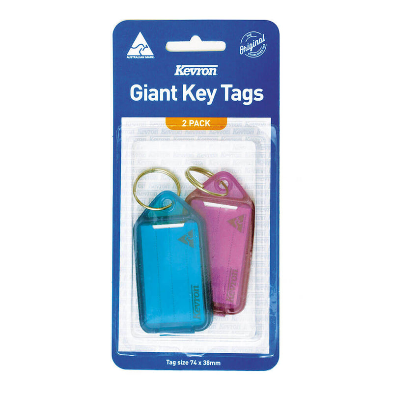  Etiquetas para llaves Kevron, paquete de 2 (surtidas)