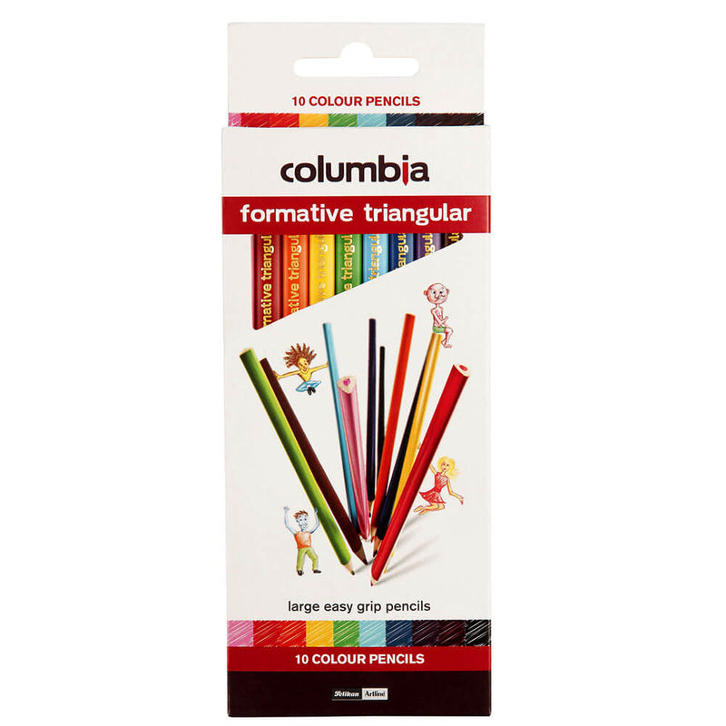  Lápices de colores formativos Columbia (paquete de 10)