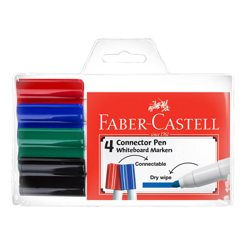 Marcadores de quadro branco Faber-Castell (4pk)