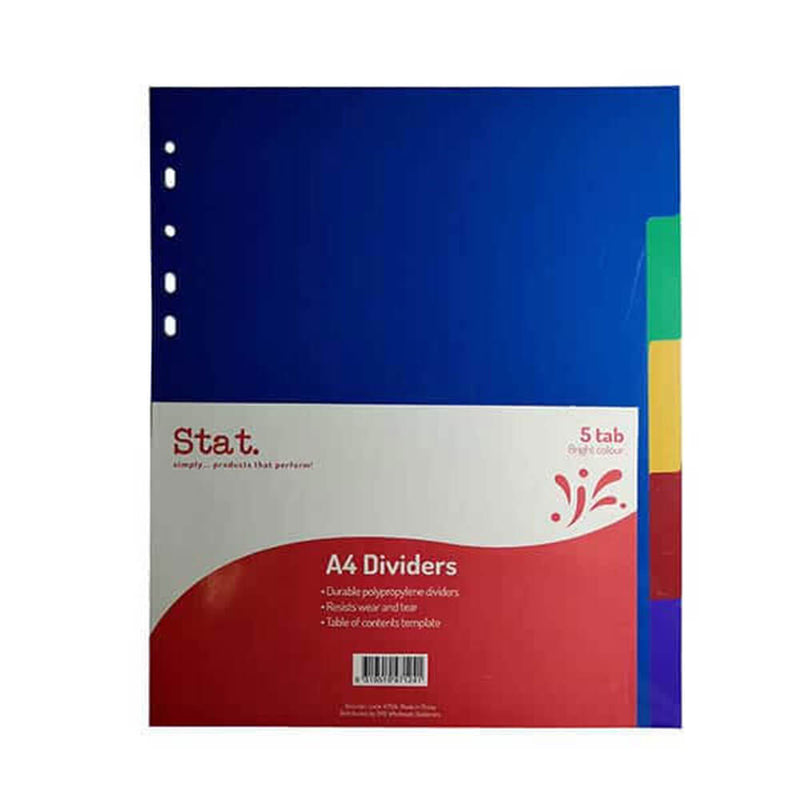 Intercalaires en plastique Stat A4 (couleur)