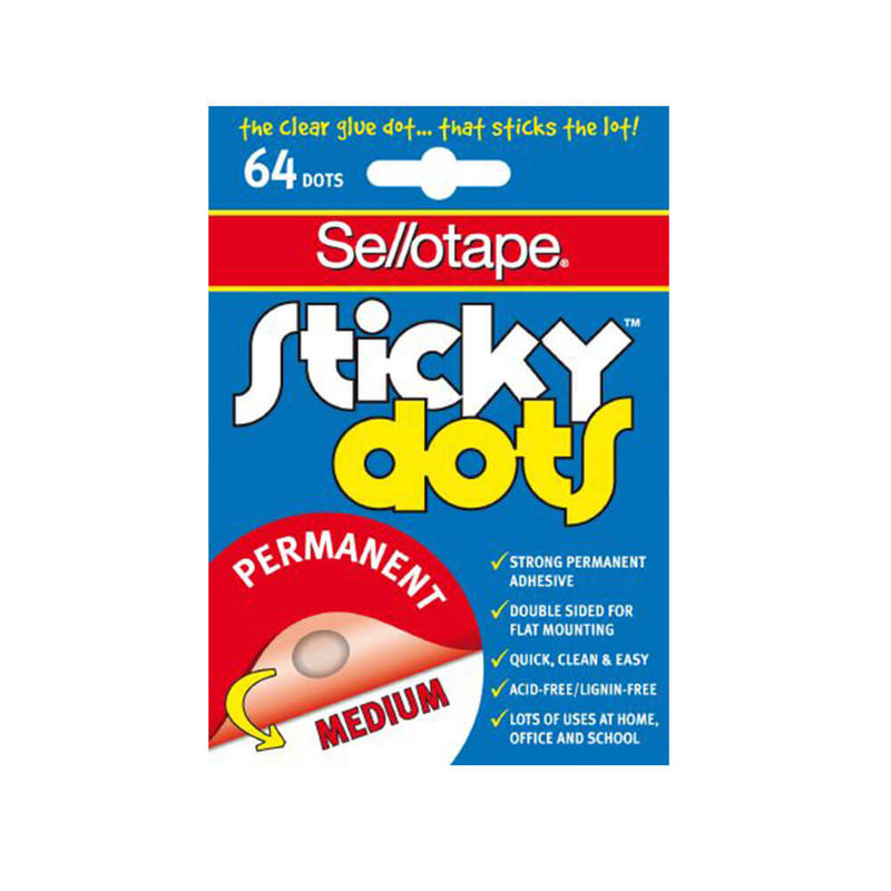  Sellotape Sticky Dots mediano (64 puntos)