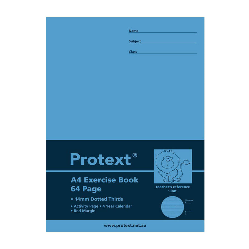 Livro de Exercício de Protext 64 páginas com linha pontilhada (A4)