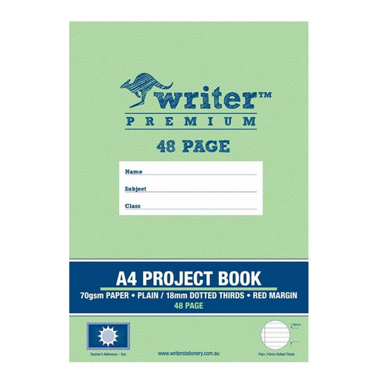 Writer Premium Libro de proyectos liso y punteado (48 páginas)