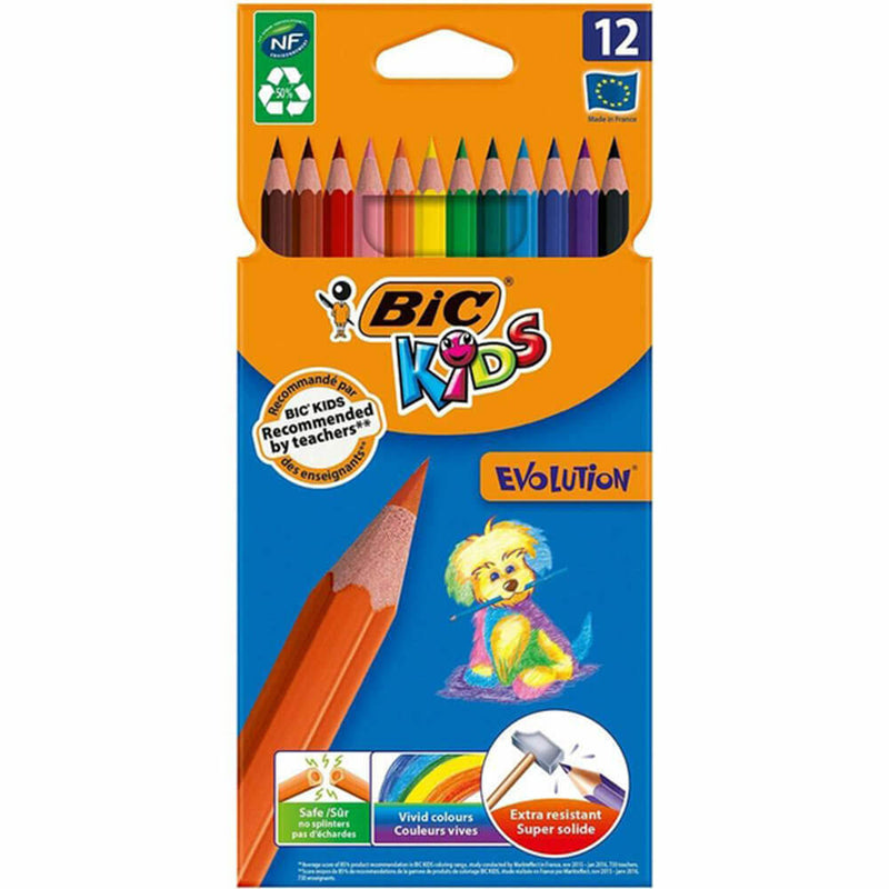 Lápis coloridos da Bic Kids Evolution (12pk)