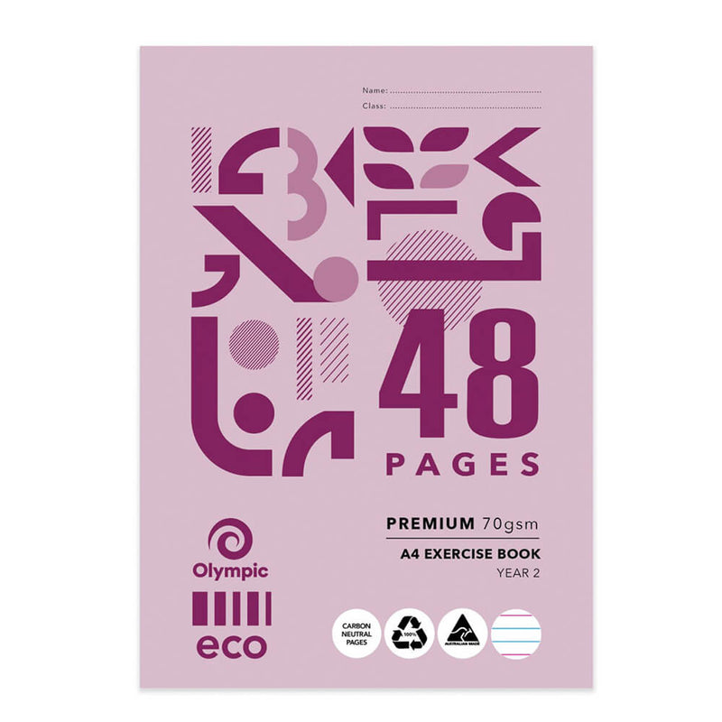 Livro de exercícios de 48 páginas para Reciclado A4 Olímpico 20pk