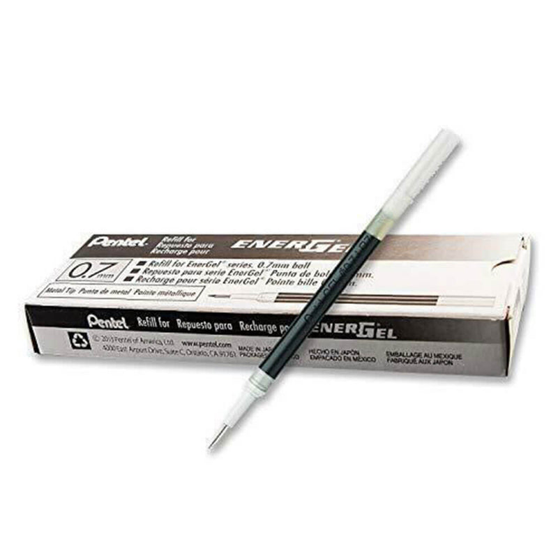 Pentel EnerGel 0,7 mm recharge de stylo gel liquide 12 pièces