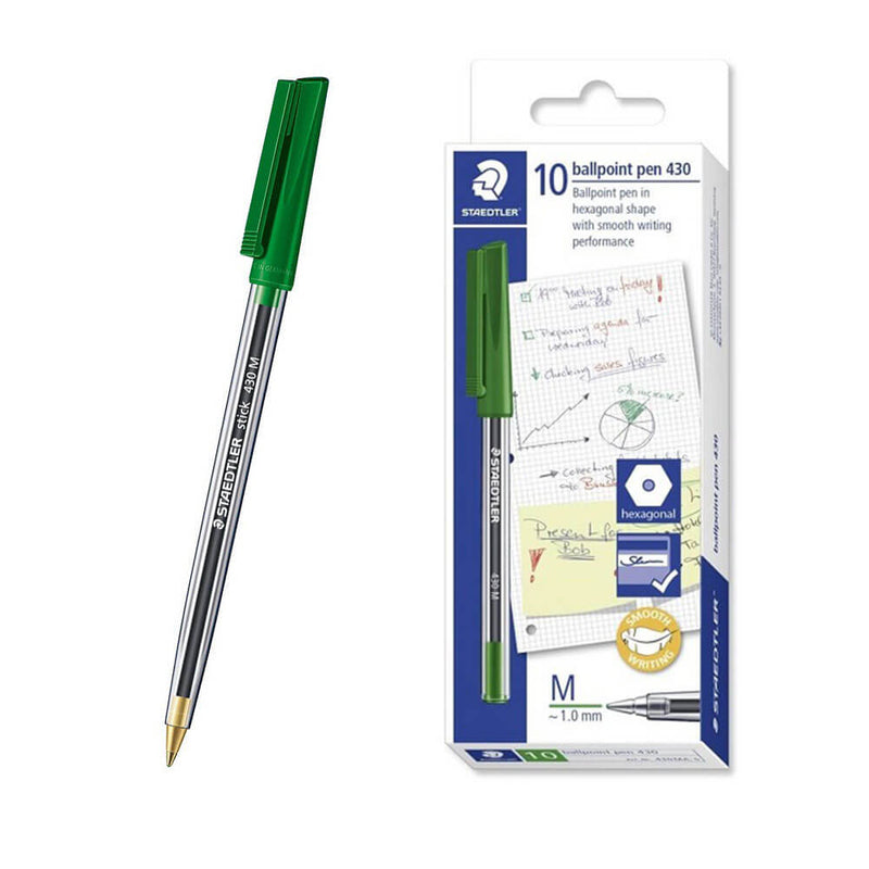  Bolígrafo Staedtler Stick mediano (caja de 10)