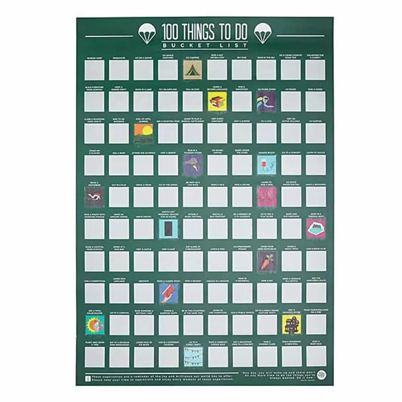 Lista de baldes Poster Scratch 100